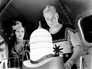 Buster Crabbe as Buck Rogers, starring alongside Constance Moore