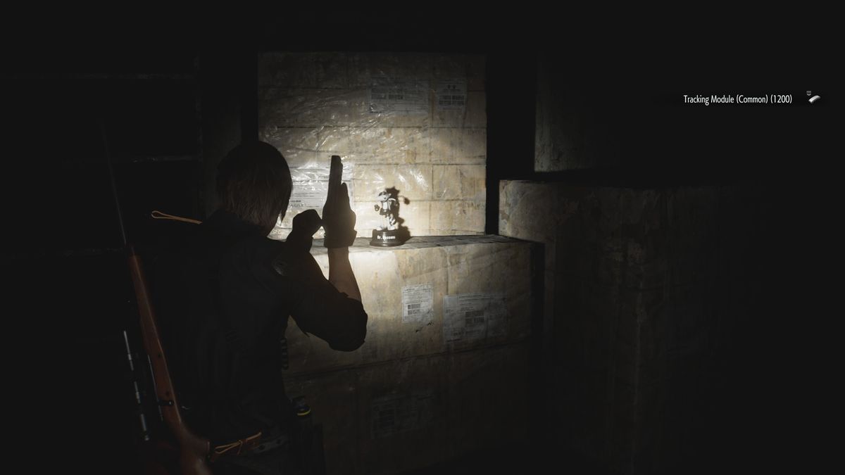 Resident Evil Requiem Mr. Raccoon on a crate