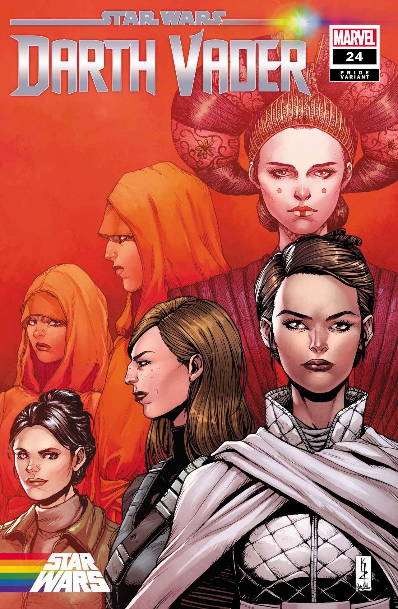 Star Wars: Darth Vader #24 Pride variant cover by Kei Zama