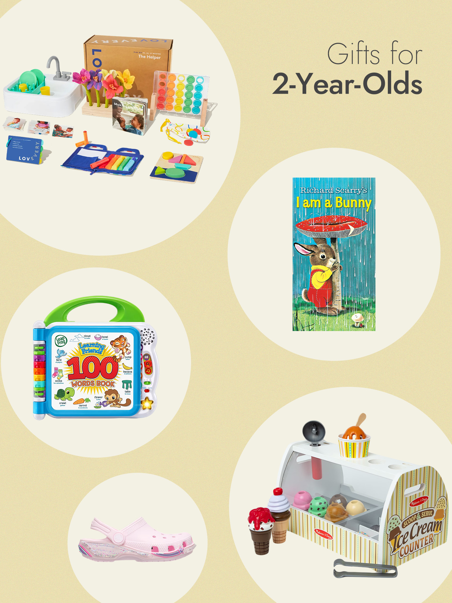 Various toys for 2-year-olds