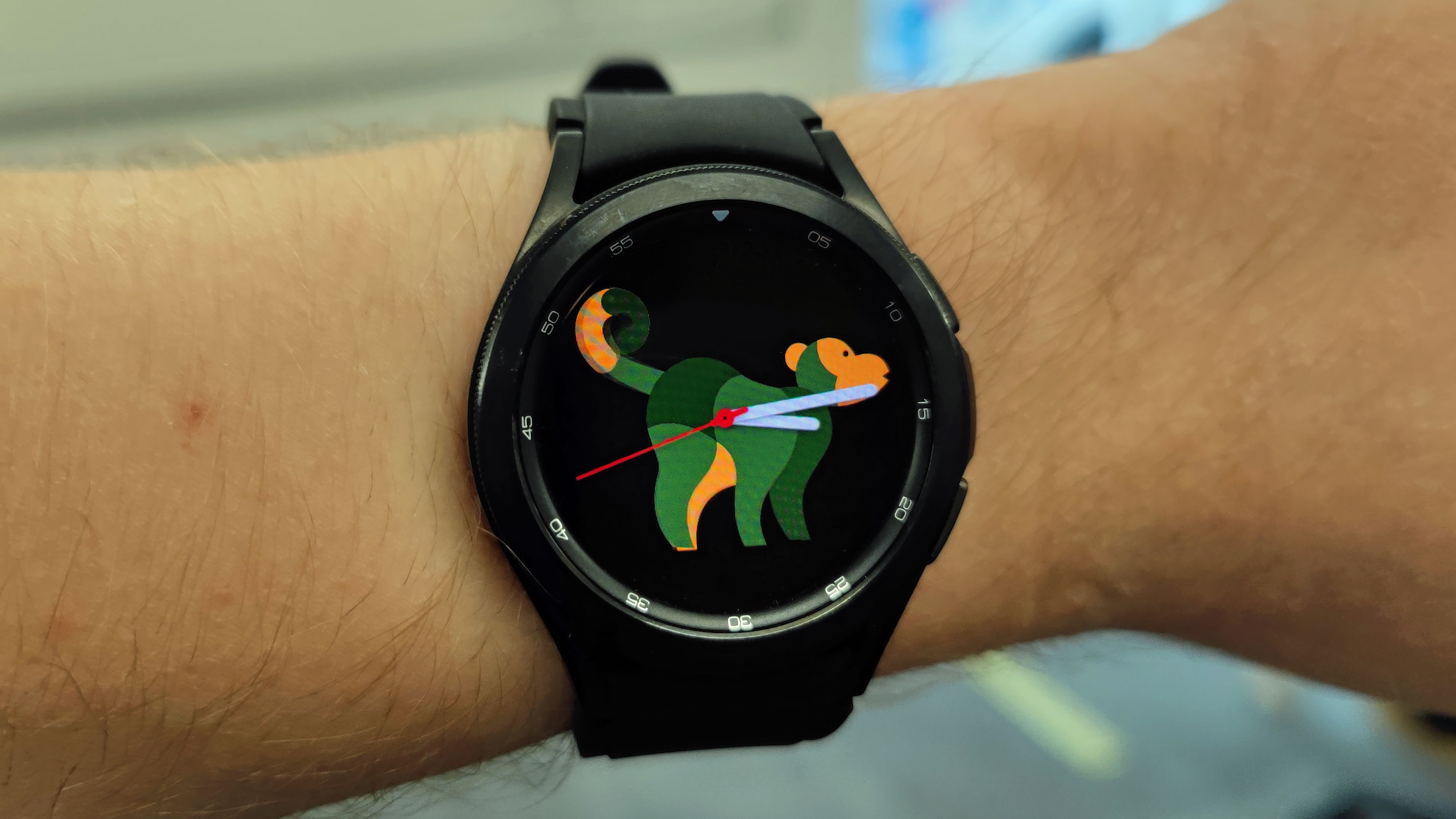 Samsung Galaxy Watch 4 Classic on someone's wrist