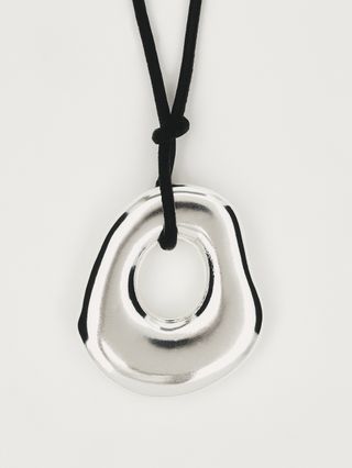 Leather Cord Necklace With Piece