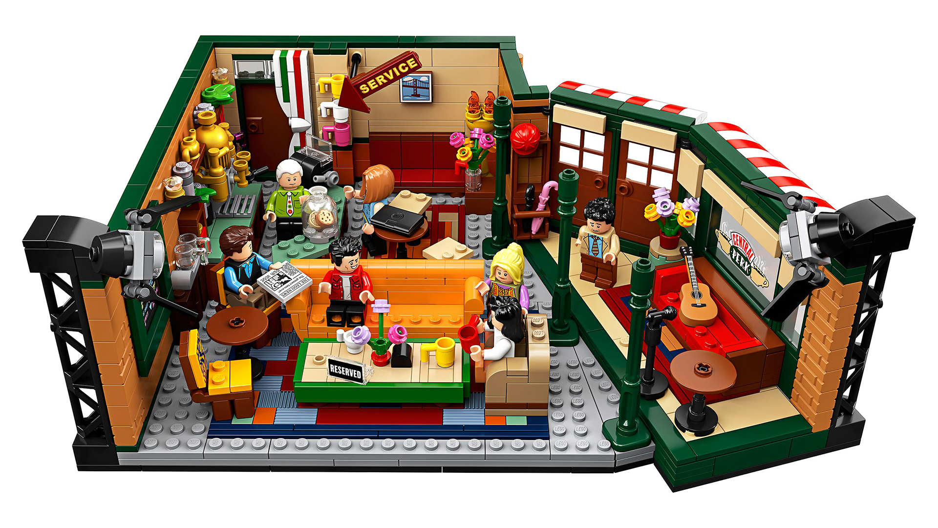 Lego Friends Central Perk on white background