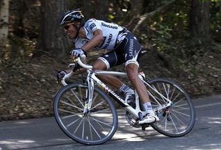 Alberto Contador makes the plunge to Pinerolo
