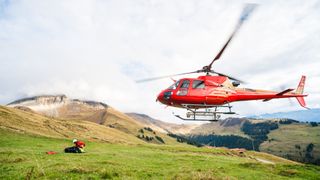 Mountain rescue helicopter