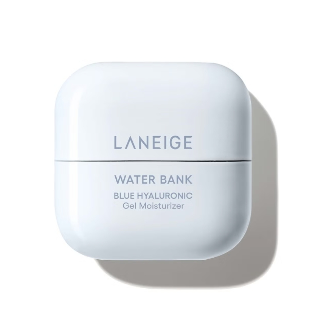 A product shot of the LANEIGE Water Bank Blue Hyaluronic Acid Gel Moisturiser, on a white background