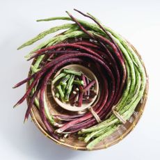 Yard long beans in basket