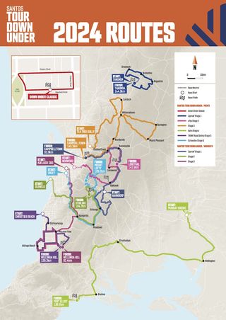 Overall route of Tour Down Under 2024