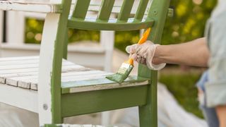 Repainting an old wooden chair