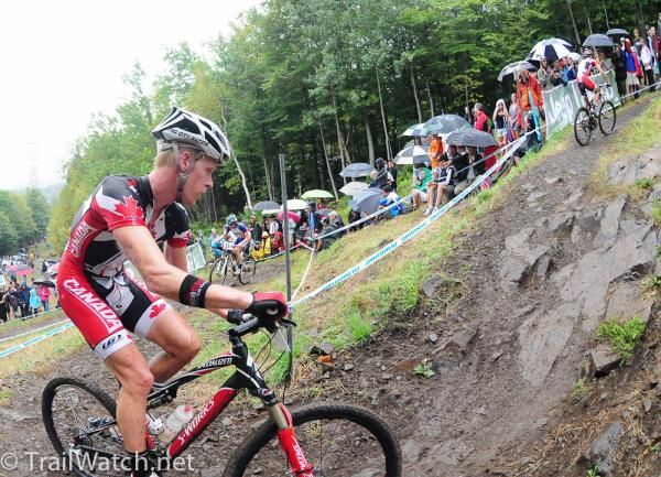Max Plaxton (Canada) eyes a tricky climb