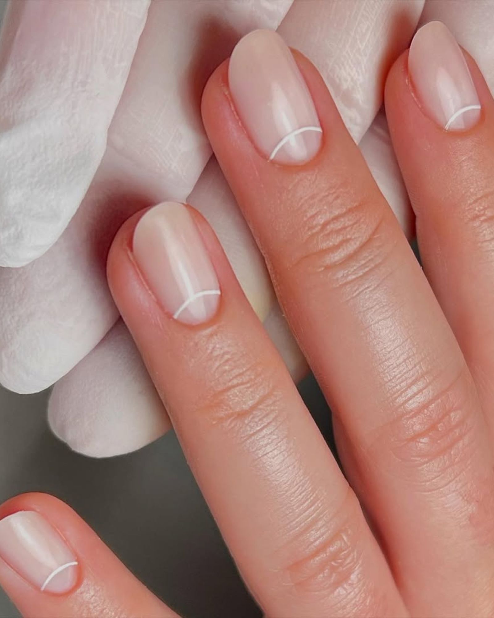 @kate.rosebeauty Half Moon Manicure