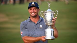 Bryson DeChambeau with the US Open trophy