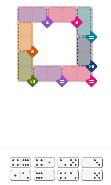 The New York Times Pips puzzle (hard) unsolved on April 13, 2026