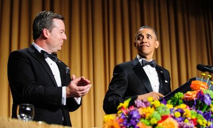 President Obama and the White House Correspondents' Association president Ed Henry