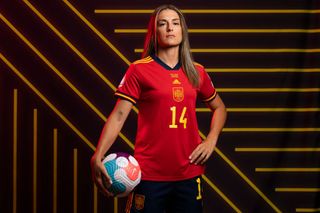 Alexia Putellas of Spain poses for a portrait during the official UEFA Women's Euro England 2022 portrait session at on July 04, 2022 in Marlow, England.
