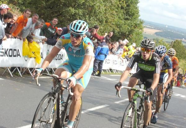 Alexandre Vinokourov (Astana) finished third on the day.