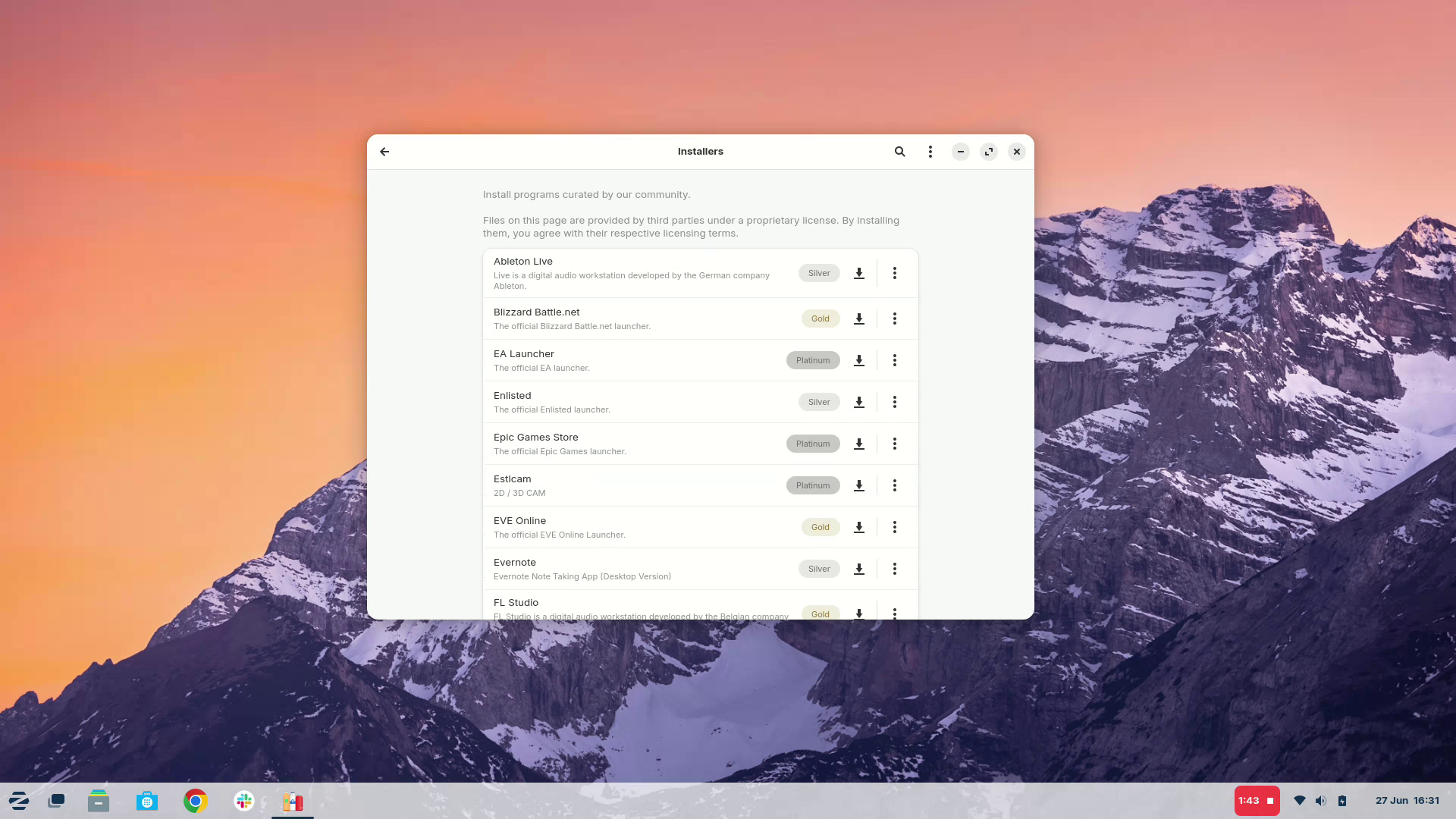 Zorin OS running Bottles
