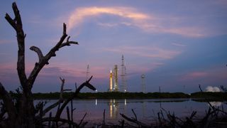 NASA's Space Launch System rocket ahead of its second launch attempt.