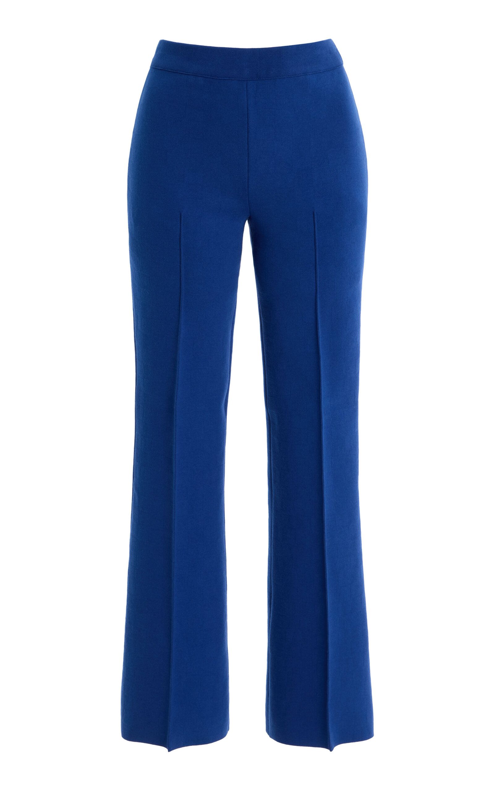 Kick Stretch-Cotton Knit Cropped Pants