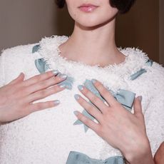 Photo of taffeta nails at Sandy Liang F/W 26