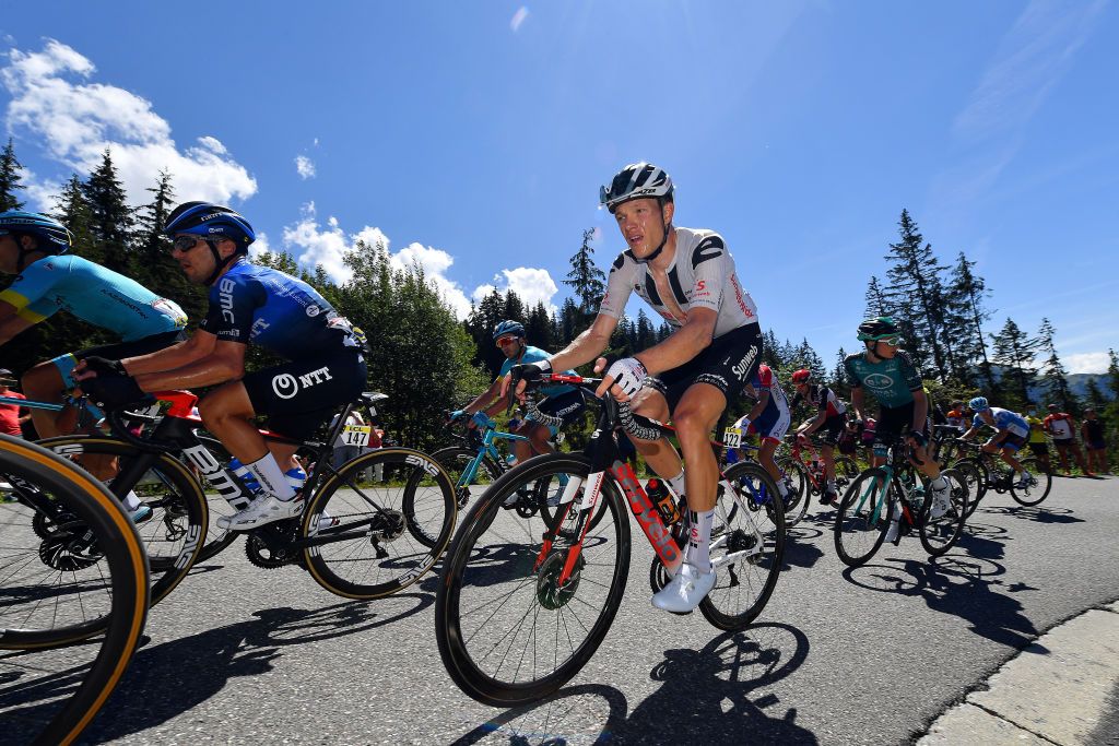 Sunweb’s Nikias Arndt battles the heat during stage 4 of the 2020 Critérium du Dauphiné