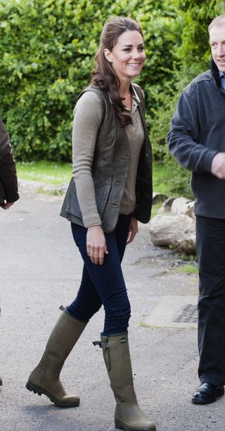 the Princess of Wales wearing Le Chameau wellies in 2012