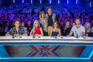 Nick Grimshaw, Cheryl Fernandez-Versini, Rita Ora, Olly Murs and Caroline Flack (ITV/PA)