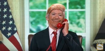 Geraldo Rivera as Donald Trump.