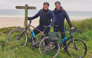 Larry and George Lamb set off on a two-wheeled tour