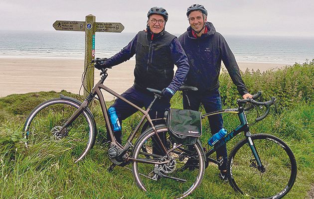 Larry and George Lamb set off on a two-wheeled tour