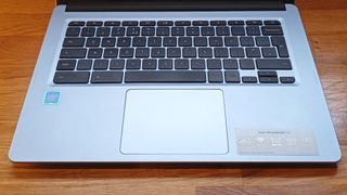 Acer Chromebook 314 review, a photo of a laptop's trackpad