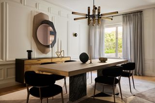 A styled dining room