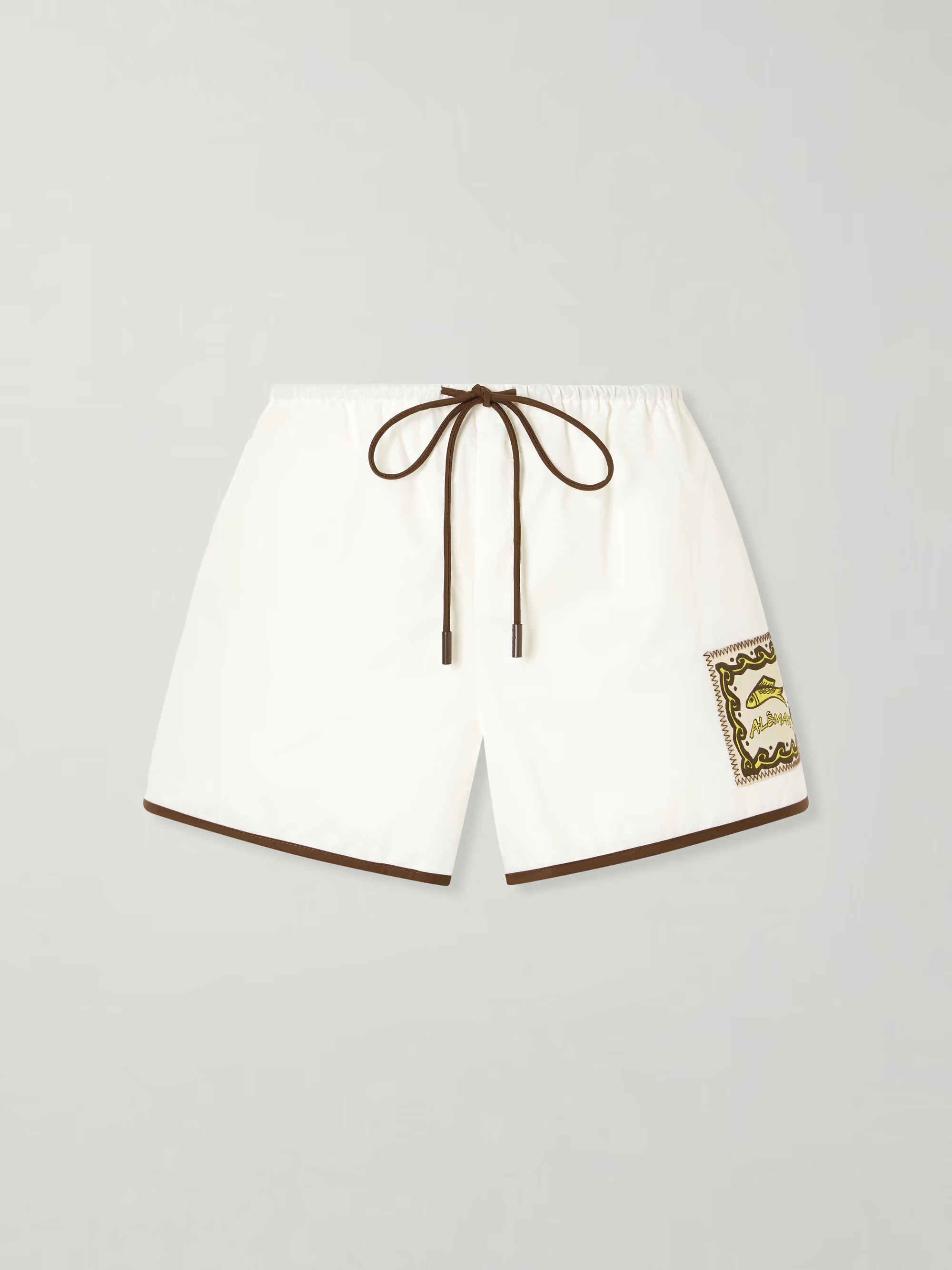 Alemais, Scuba Embroidered Cotton-Poplin Shorts