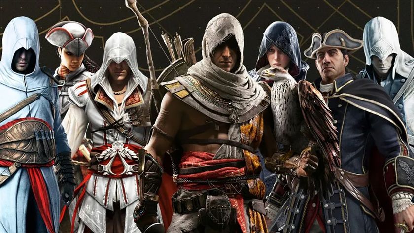 Assassins from AC games standing together