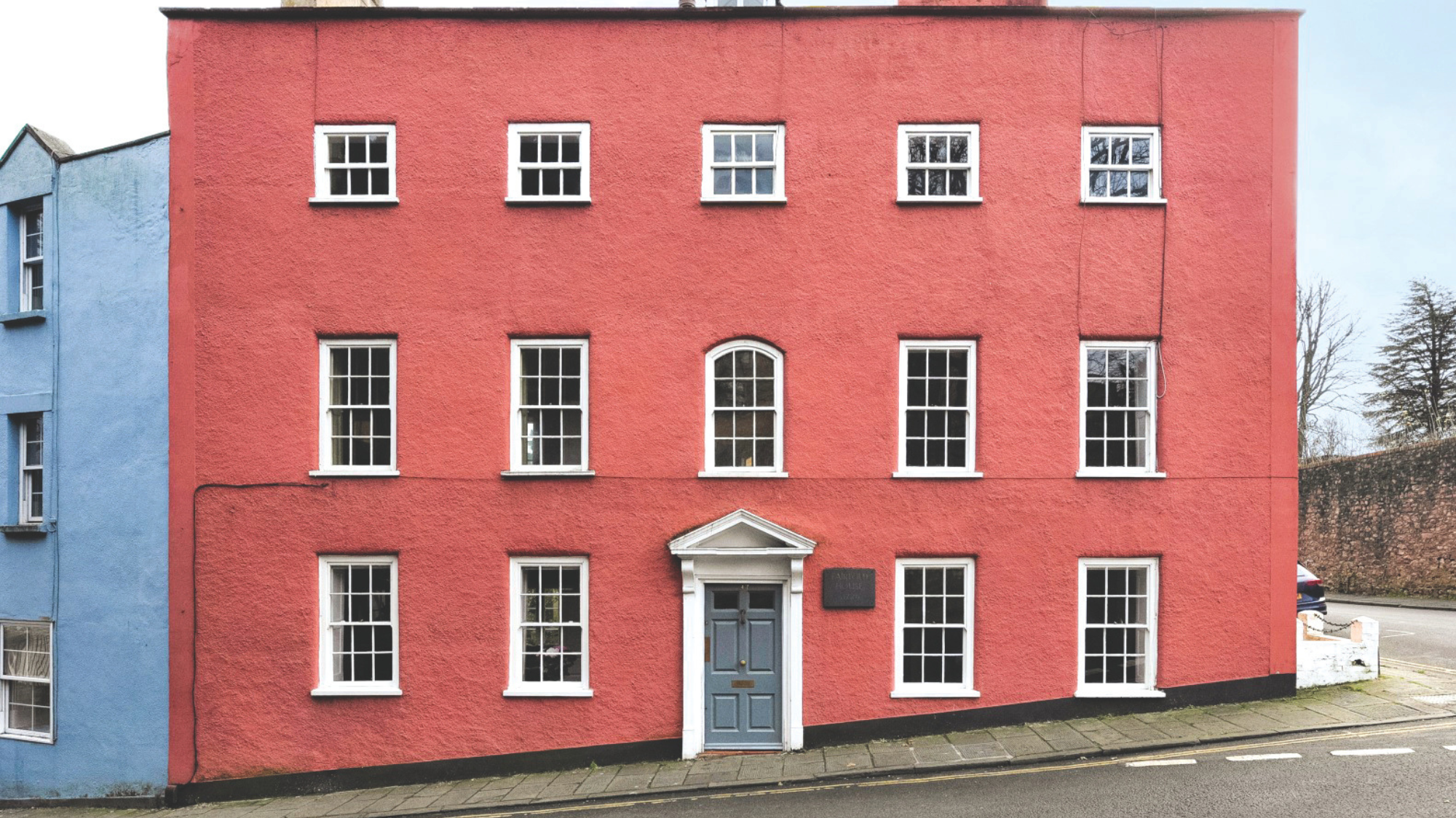 Red house in Clifton Village, Bristol.