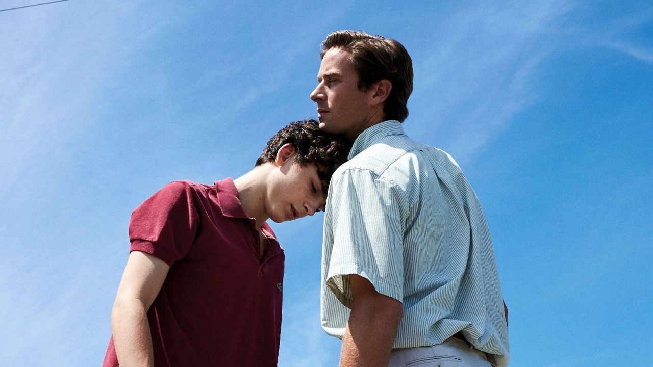 timothee chalamet rests his head on armie hammer&#039;s shoulder in call me by your name