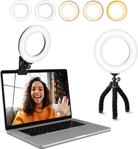 Video Conference Lighting Kit | 5 color levels | 5 brightness levels | Clamp and tripod | $39.99$19.74 on Amazon (save $20.25)