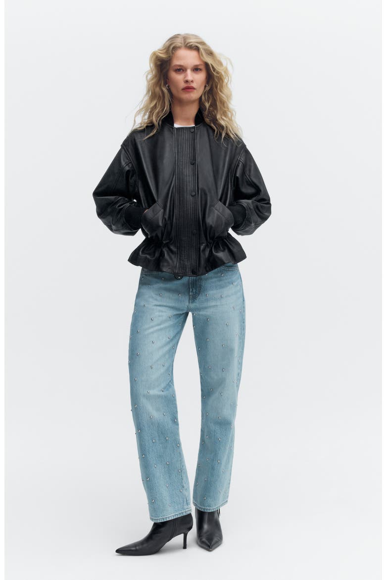 Sofi Leather Bomber Jacket