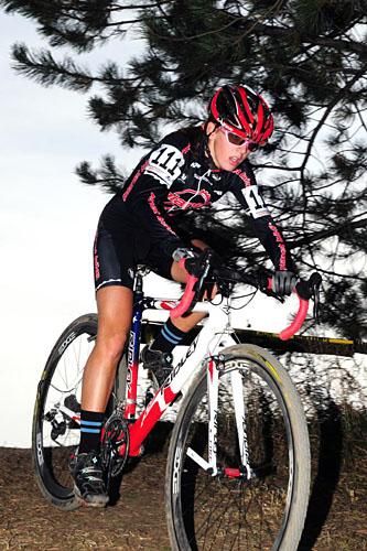 Kaitlin Antonneau (Planet Bike) descending.
