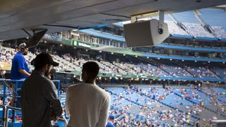Toronto Blue Jays fans listen to crystal-clear audio in the stands on the new EAW PA system.
