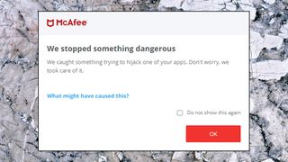 McAfee antivirus Alert