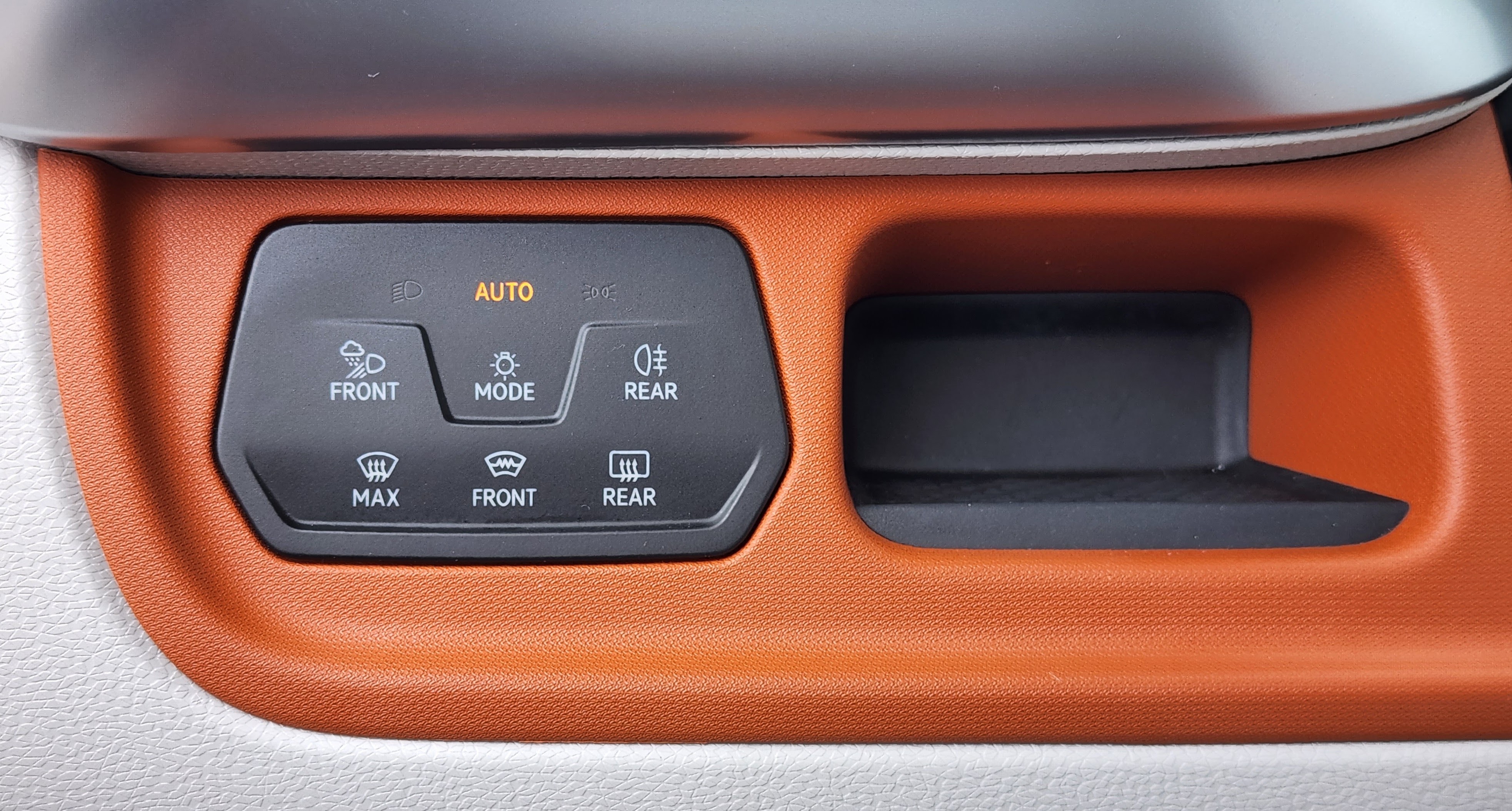 Close-up of buttons to control lights