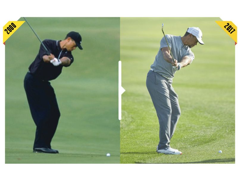 How Tiger&#039;s swing has changed