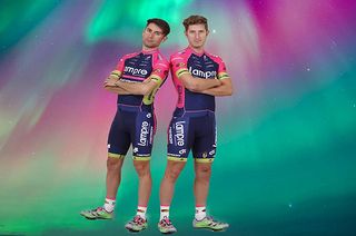 Diego Ulissi and Sacha Modolo model 2016 Lampre-Merida kit