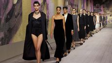 Dior runway finale with show set by Mickalene Thomas