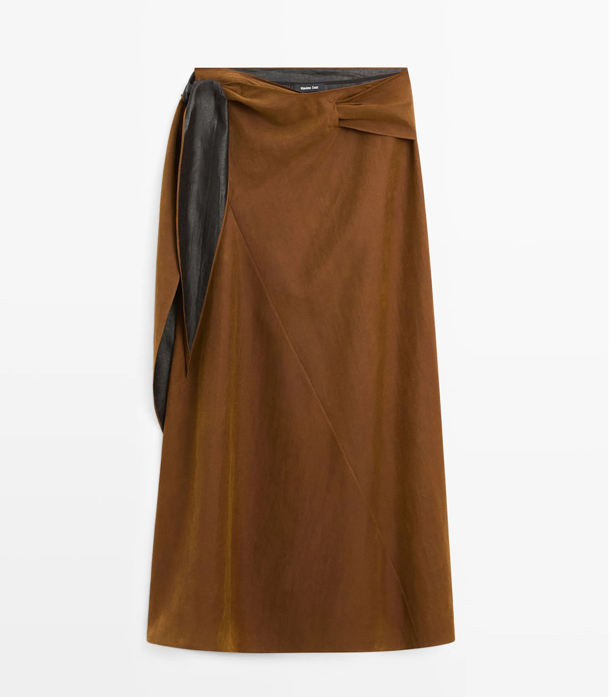 Massimo Dutti, Midi Skirt With Pareo Tie Detail