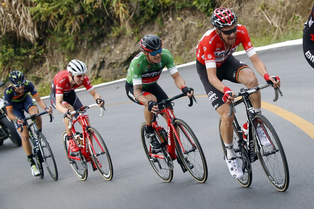 The overall contenders raced hard on the final climb of the stage