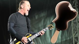 James Hetfield of American heavy metal band Metallica, live on stage at Sonisphere Festival, August 2, 2009.