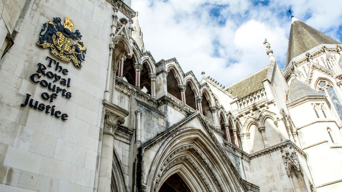 The outside of the UK High Court