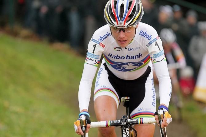 'Cross world champion Marianne Vos (Rabobank Liv/Giant) would finish second to Katie Compton at the Heusden-Zolder World Cup round